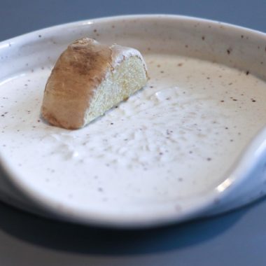 Handmade Ceramic Garlic/Ginger Grater: White speckled Glazed Stoneware