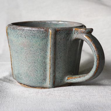 Hand thrown textured ceramic medium Coffee mug