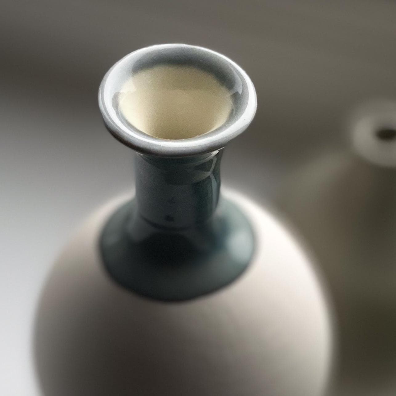 Handmade small Porcelain bud vase semi glazed - Image 8