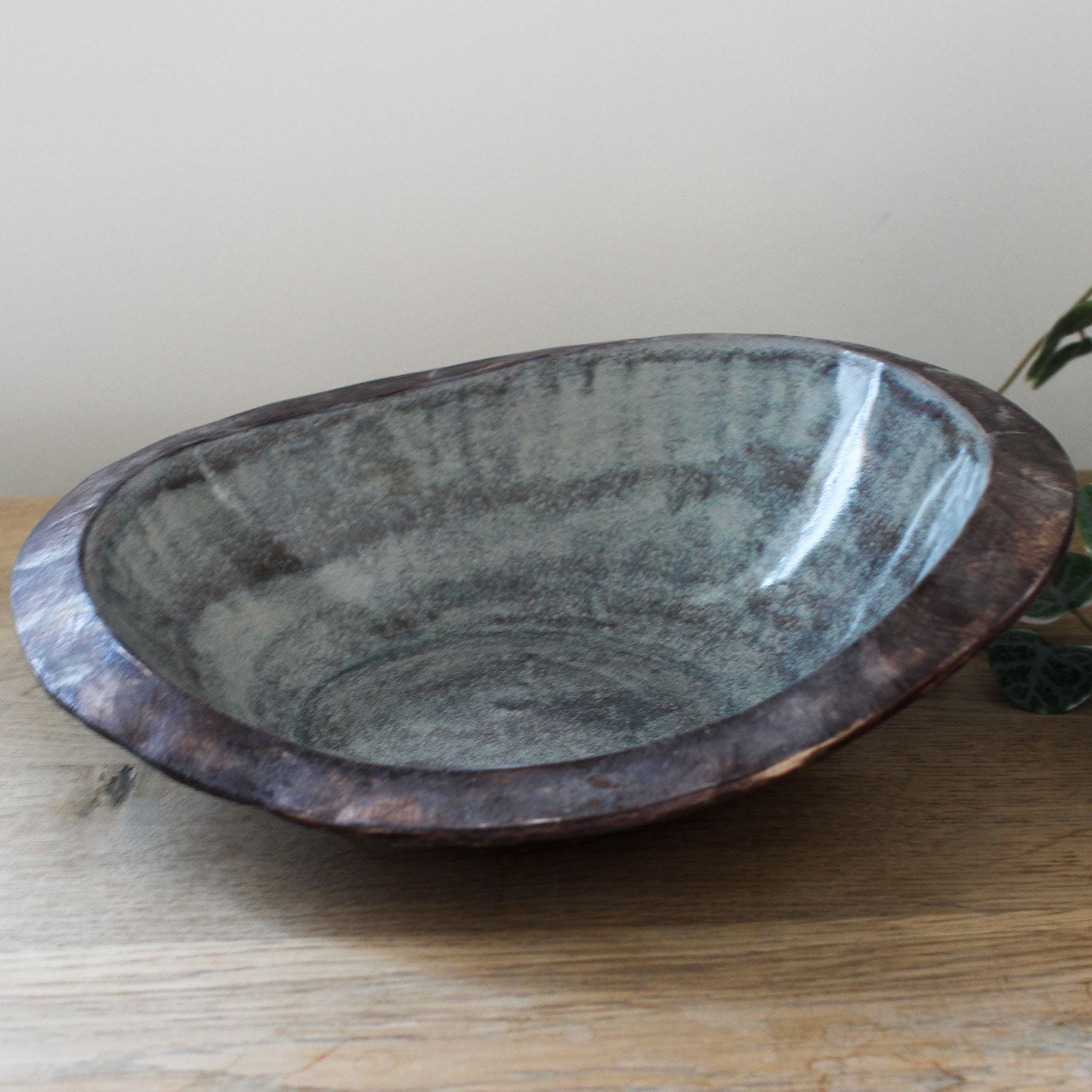 Handmade asymetric ceramic fruit bowl - Image 8