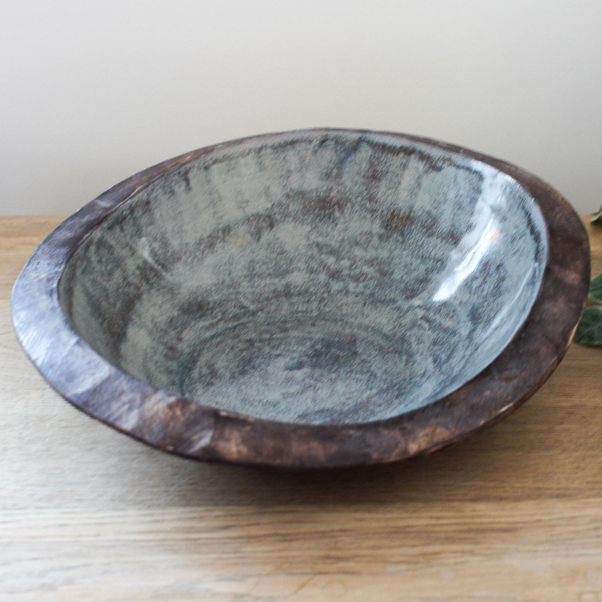 Handmade asymetric ceramic fruit bowl - Image 6