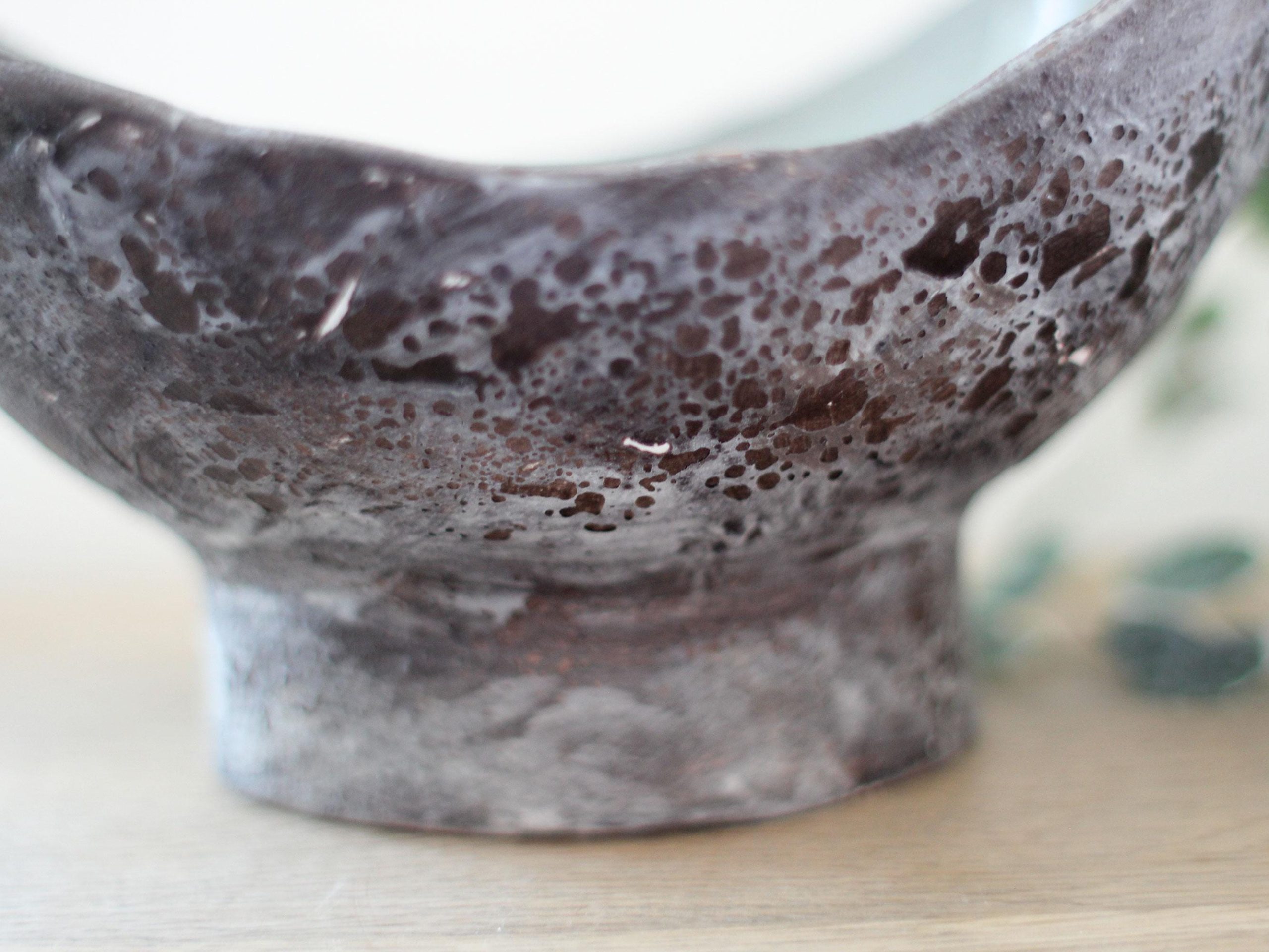 Handmade asymetric ceramic fruit bowl - Image 4