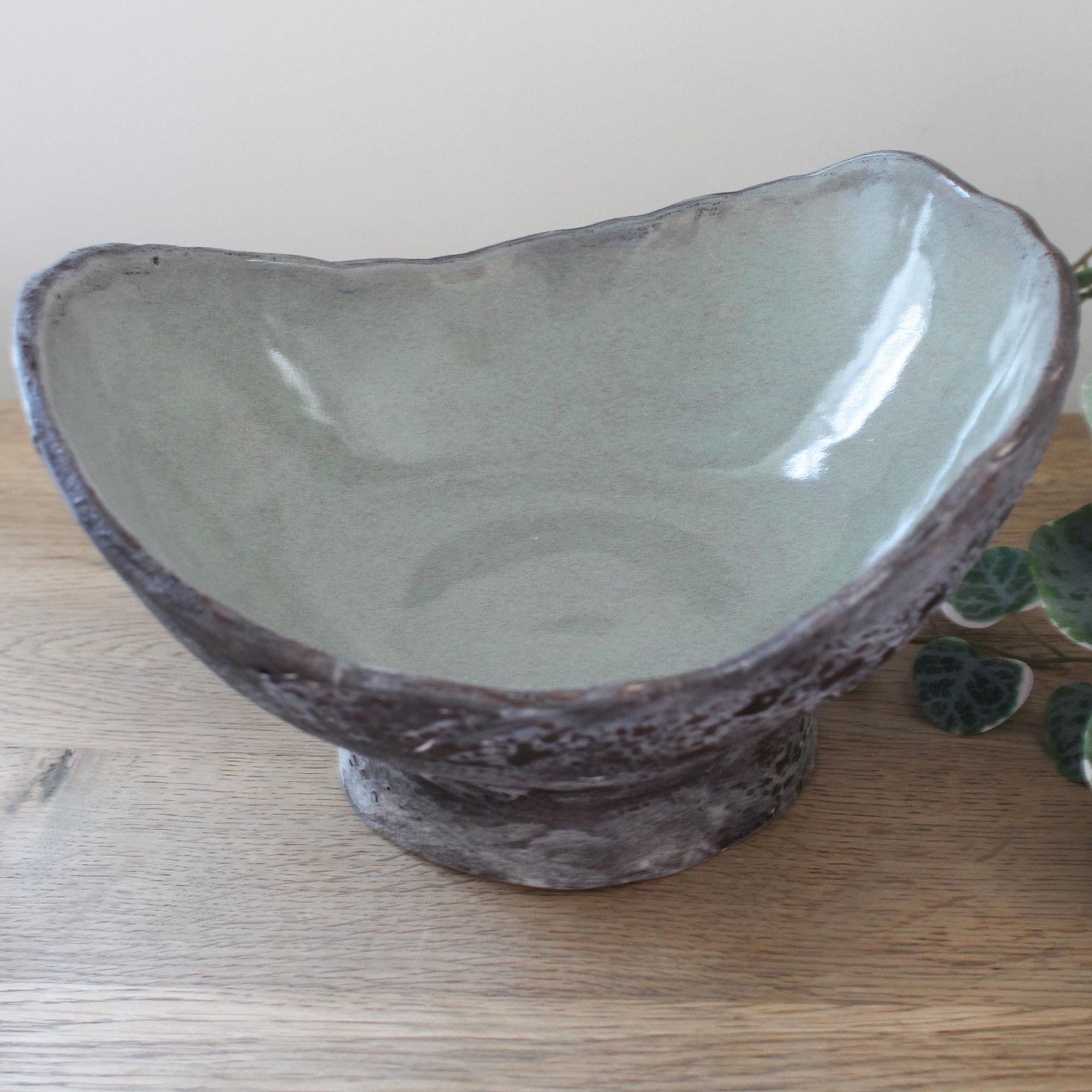 Handmade asymetric ceramic fruit bowl - Image 2