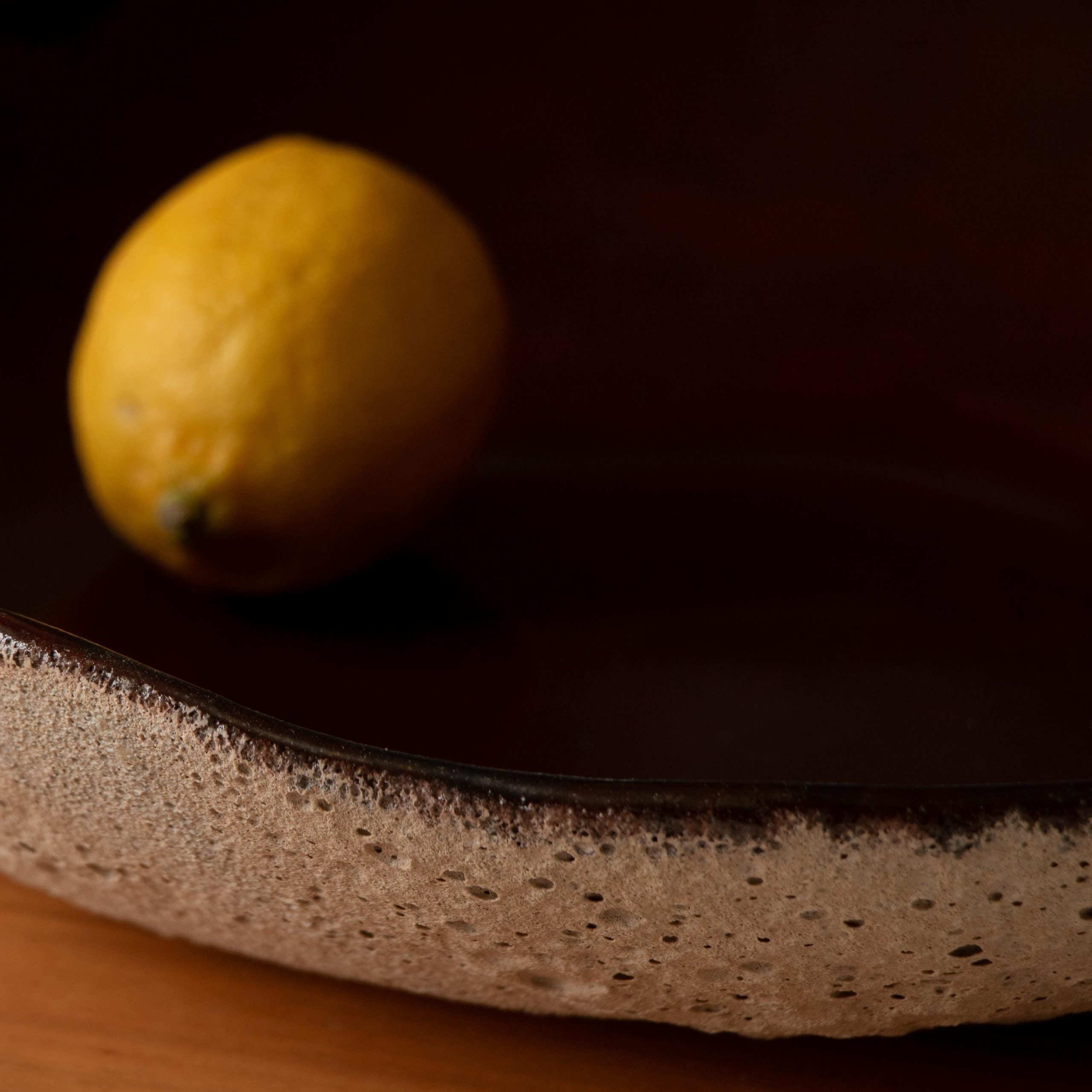 Handmade Brick Red asymmetric ceramic fruit bowl - Image 12